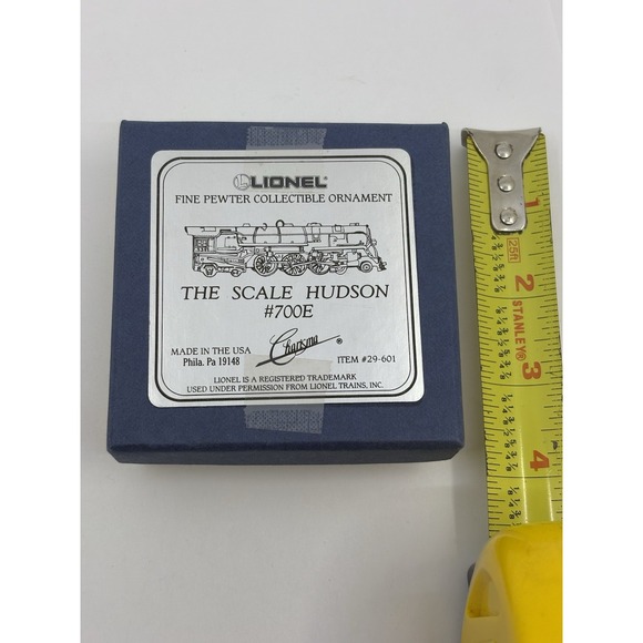LIONEL SCALE HUDSON #700E Fine Pewter Ornament by Charisma Unopened - Picture 5 of 6